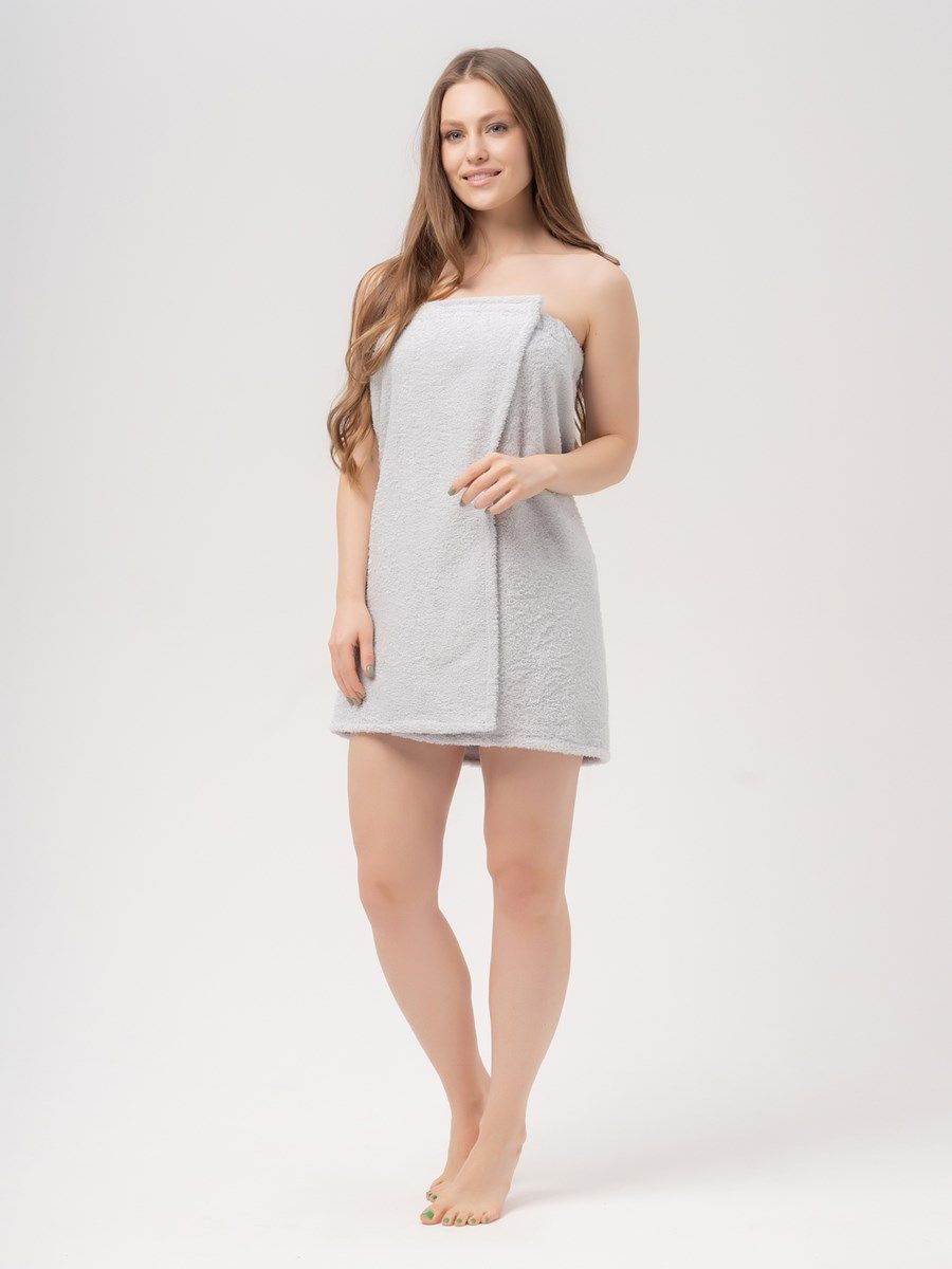 снимок Парео махровый PandaHug Monica светло-серое, упаковка сумка от магазина BIO-TEXTILES ОПТ