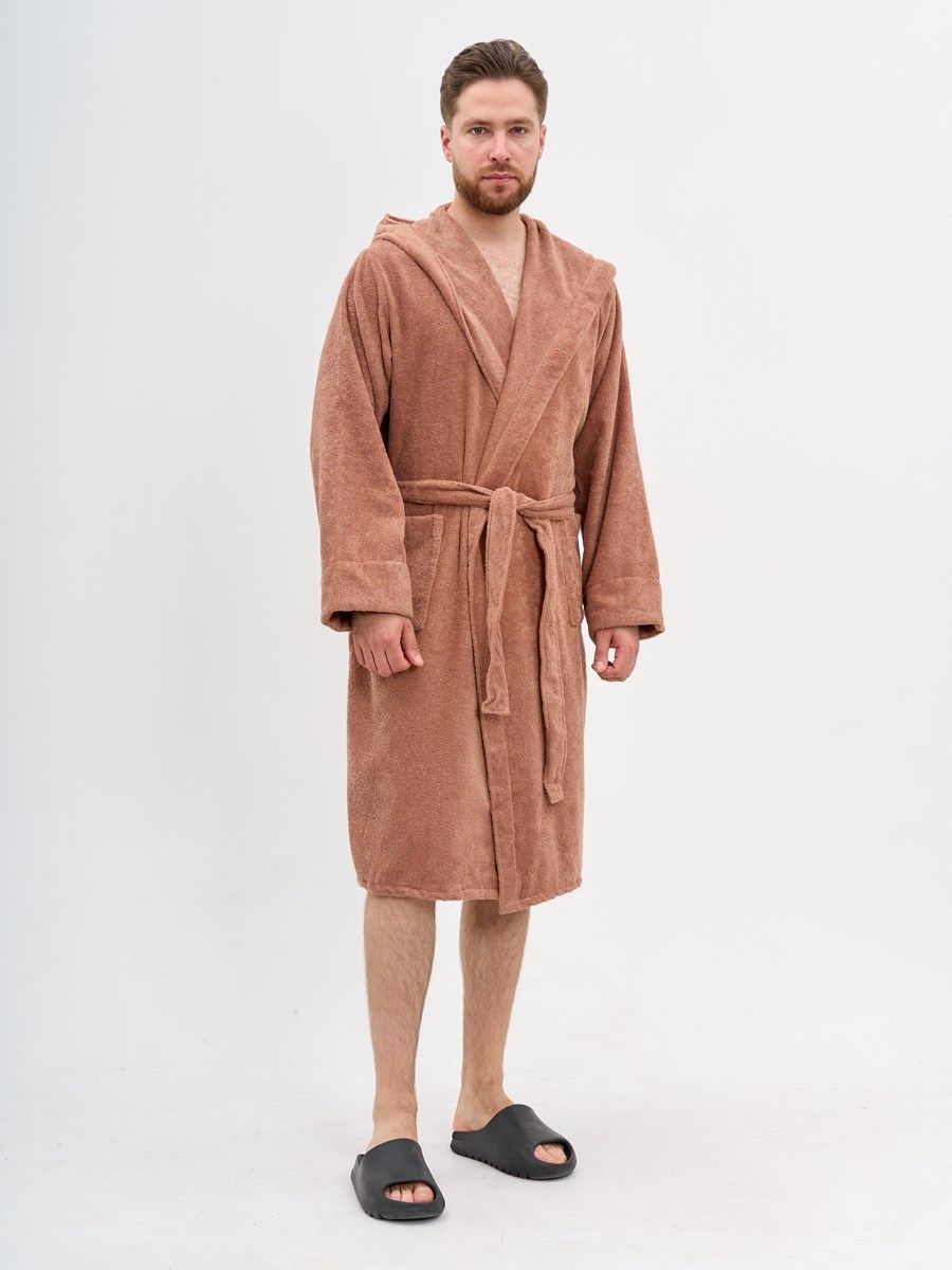снимок Халат махровый с капюшоном, мокко от магазина BIO-TEXTILES ОПТ